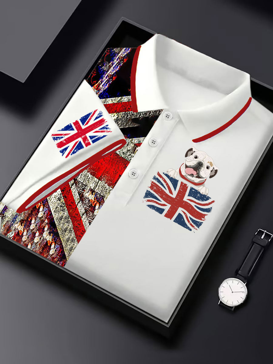 Men's Vintage England Flag Casual Shirt