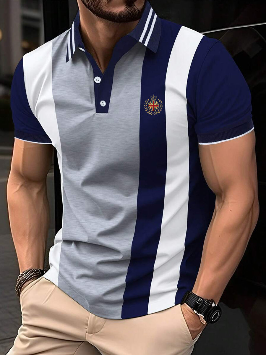 Men's Stripes Print Casual Top