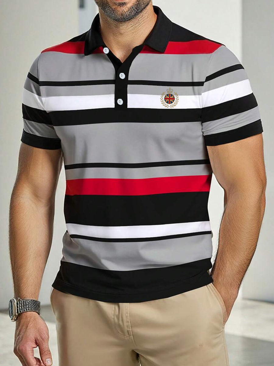 Men's Stripes Print Casual Top