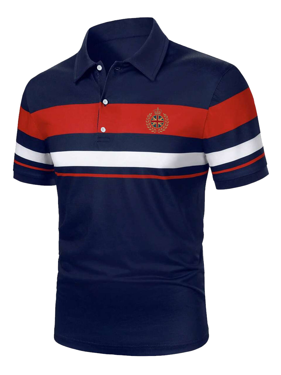 Men's Stripes Print Casual Top