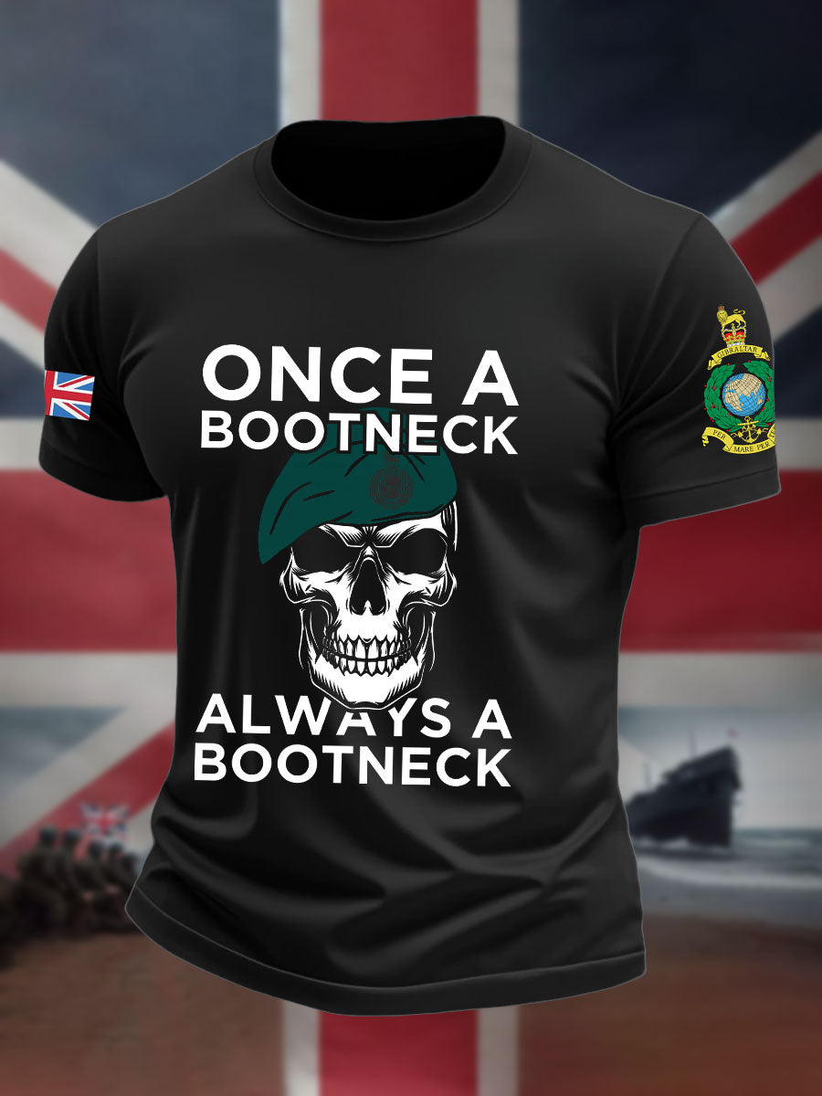 Men's Navy Veteran Marines Printed T-shirt