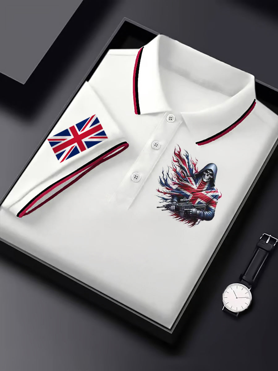 Men's Vintage England Flag Casual Shirt
