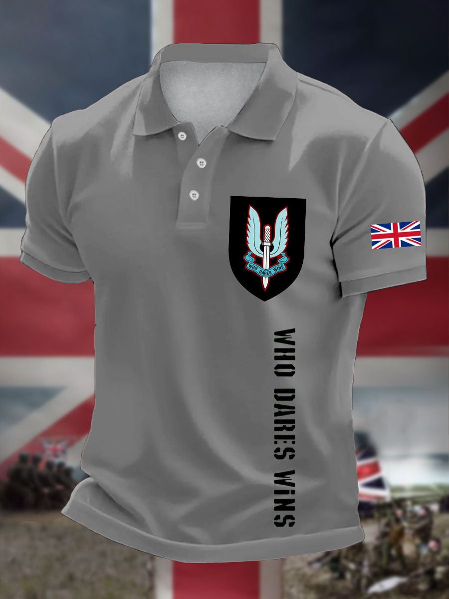 Men's SAS Special Air Service Printed Casual Tops