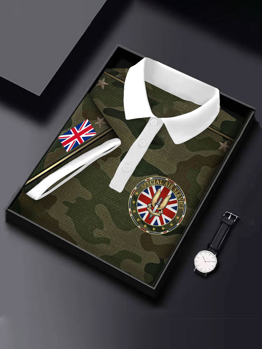 Men's SAS Special Air Service Printed Casual Tops