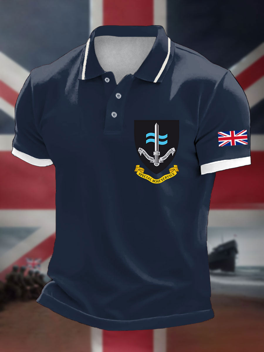 Men's SBS Special Boat Service Navy Veteran Printed Casual Tops