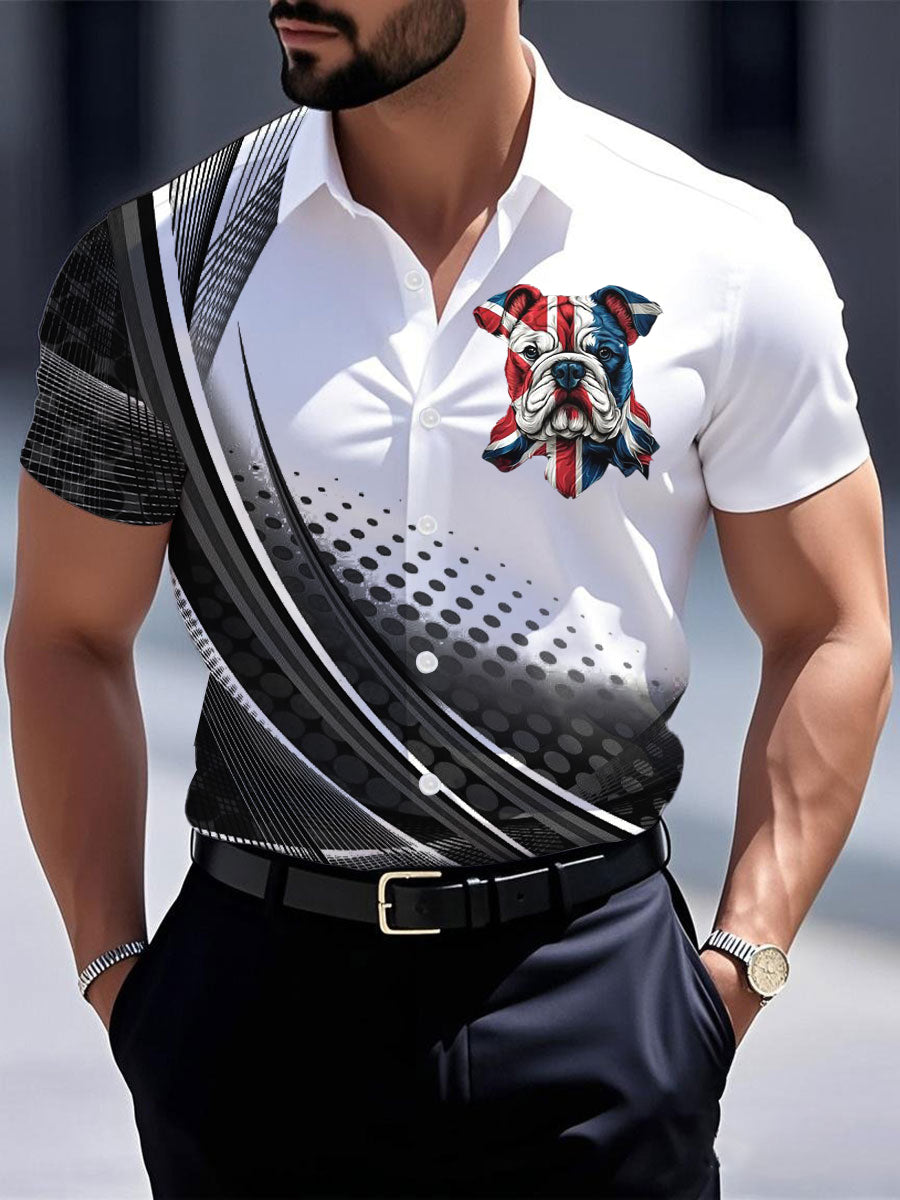 Men's Vintage England Flag Casual Shirt