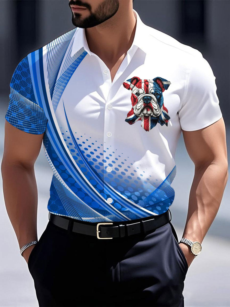 Men's Vintage England Flag Casual Shirt