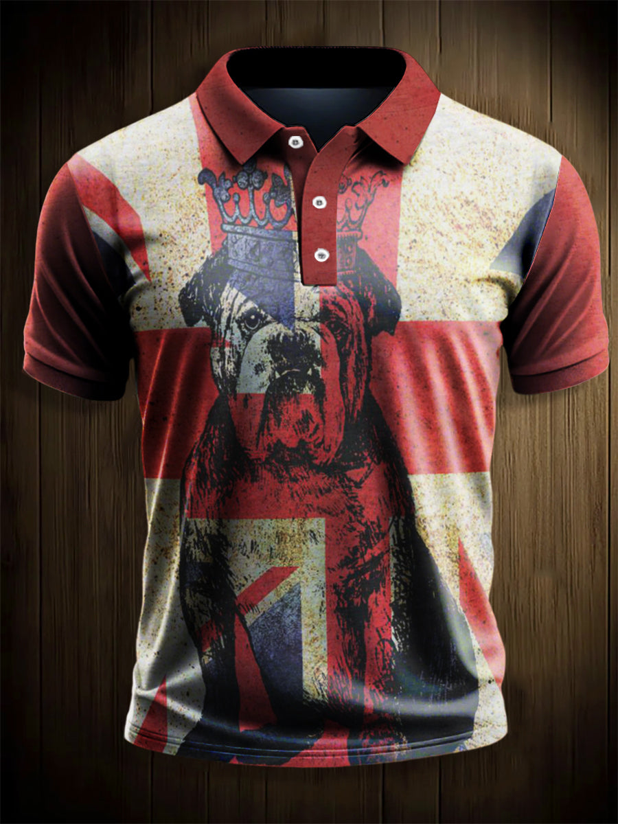 Men's Vintage UK Dog Casual Shirt