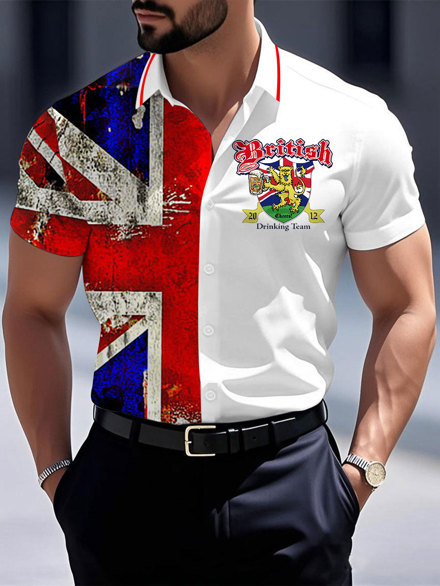 Men's Britain Drinking Team Short Sleeve Shirt