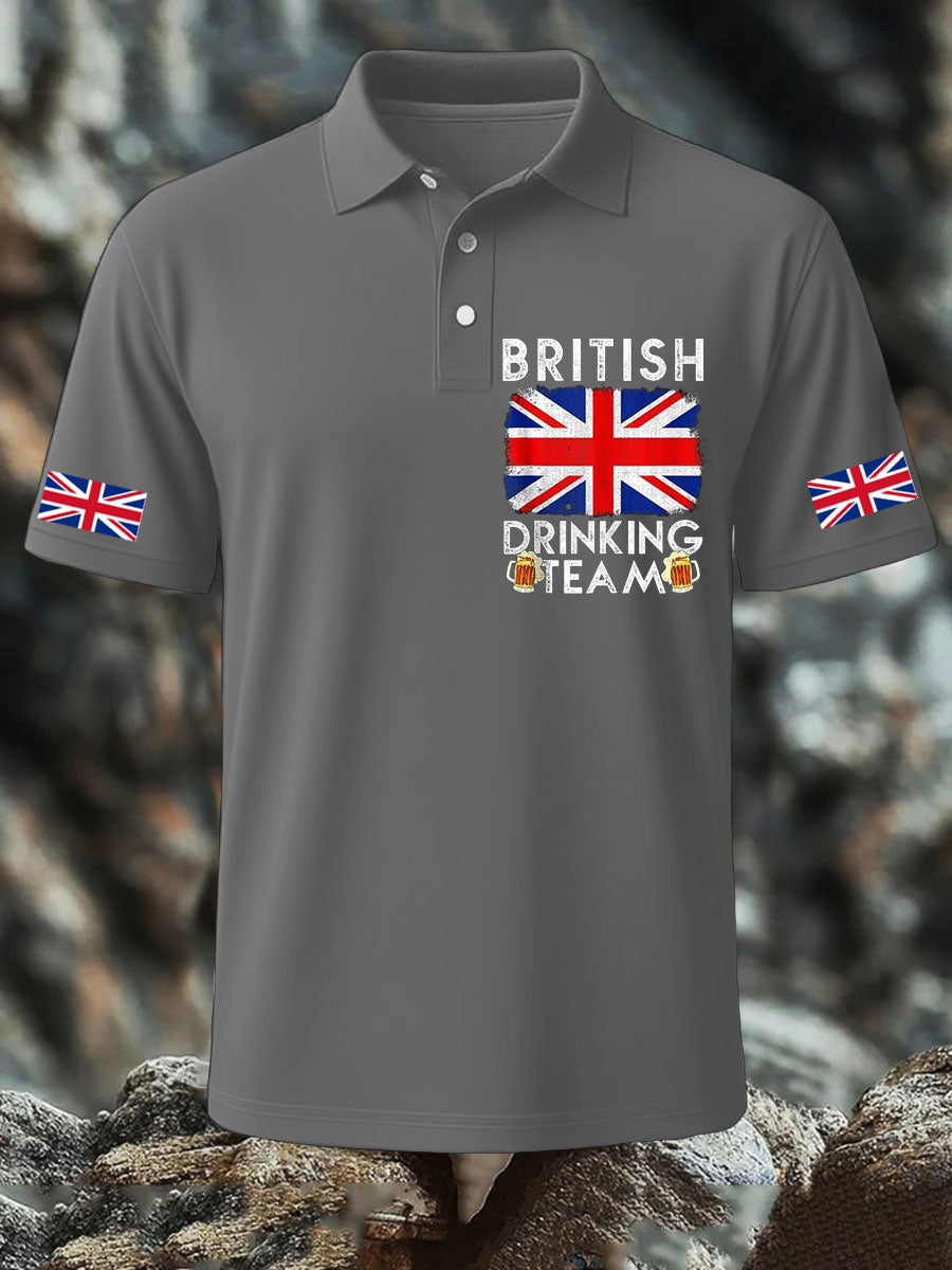 Men's UK Flag Pride Patriotic Printed Casual Tops