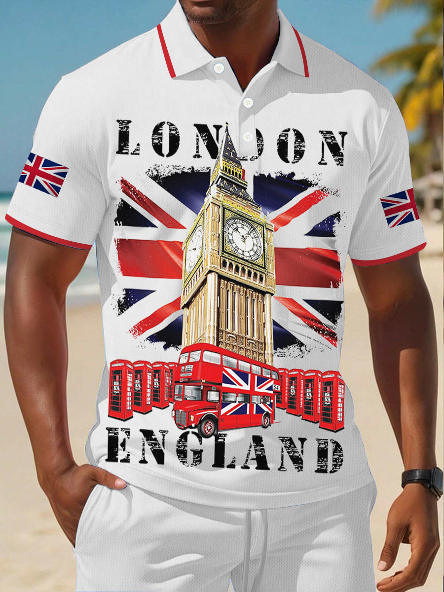 Men's Vintage England Flag Casual Shirt