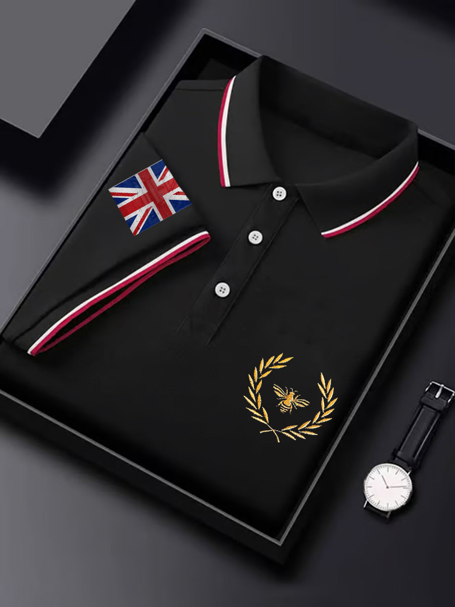 Men's UK Flag  Print Casual Short Sleeve Top