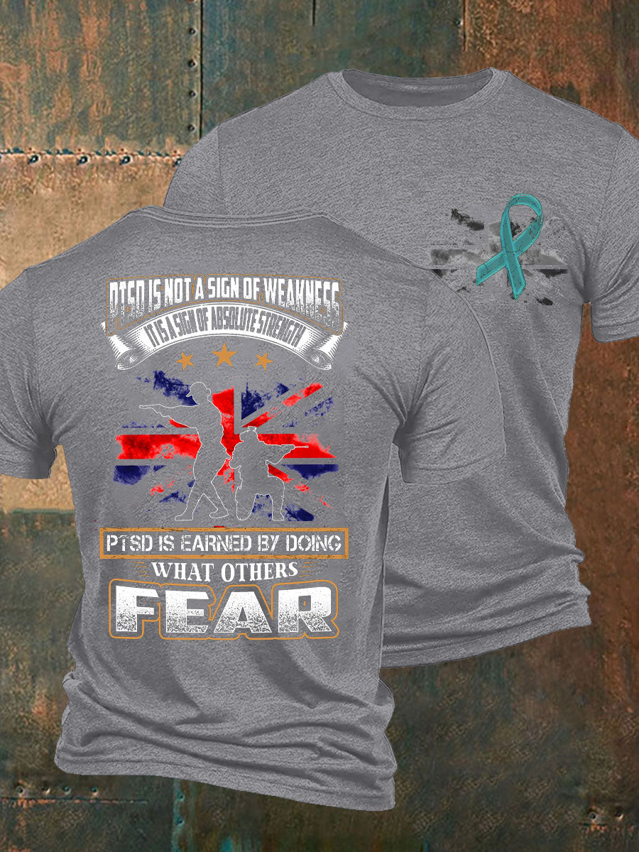 Men's PTSD Awareness Veteran T-shirt