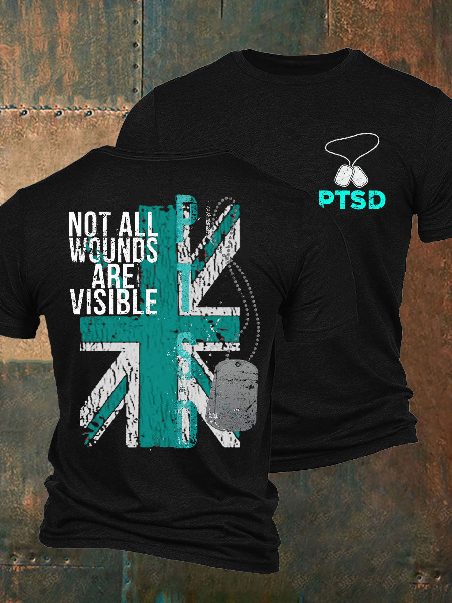 Men's PTSD Awareness Veteran T-shirt