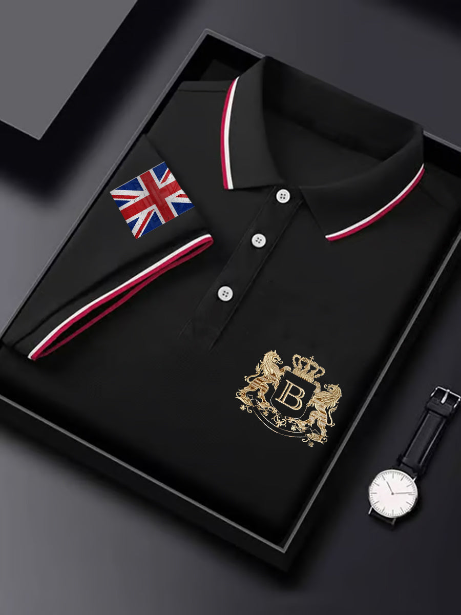 Men's UK Flag  Print Casual Short Sleeve Top