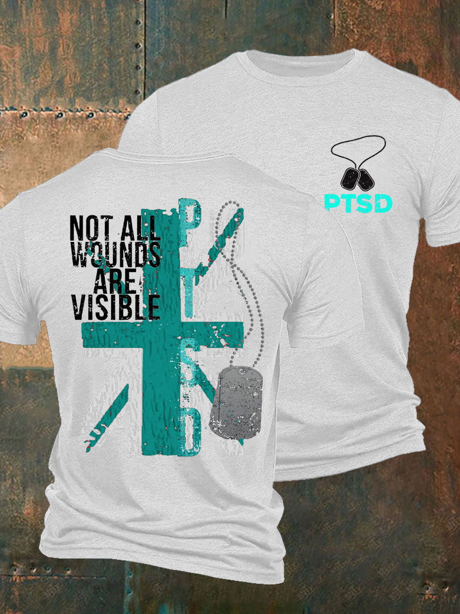 Men's PTSD Awareness Veteran T-shirt