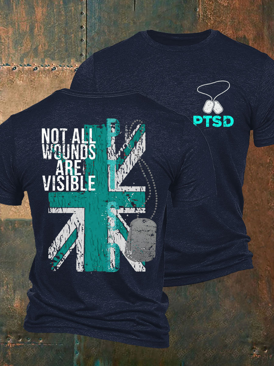 Men's PTSD Awareness Veteran T-shirt