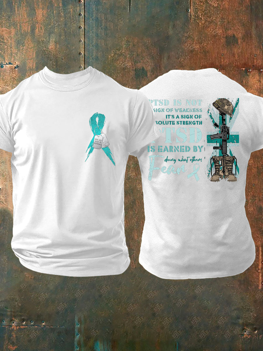 Men's PTSD Awareness Veteran T-shirt
