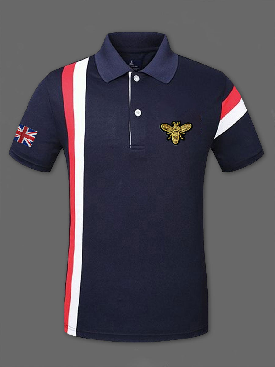 Men's UK Flag Stripes Print Casual Short Sleeve Top