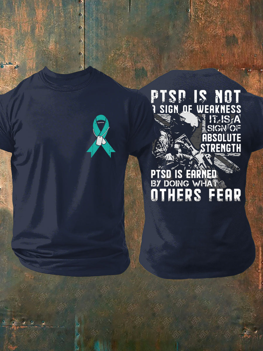 Men's PTSD Awareness Veteran T-shirt