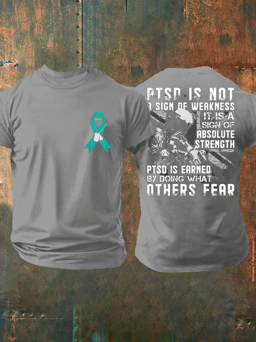 Men's PTSD Awareness Veteran T-shirt