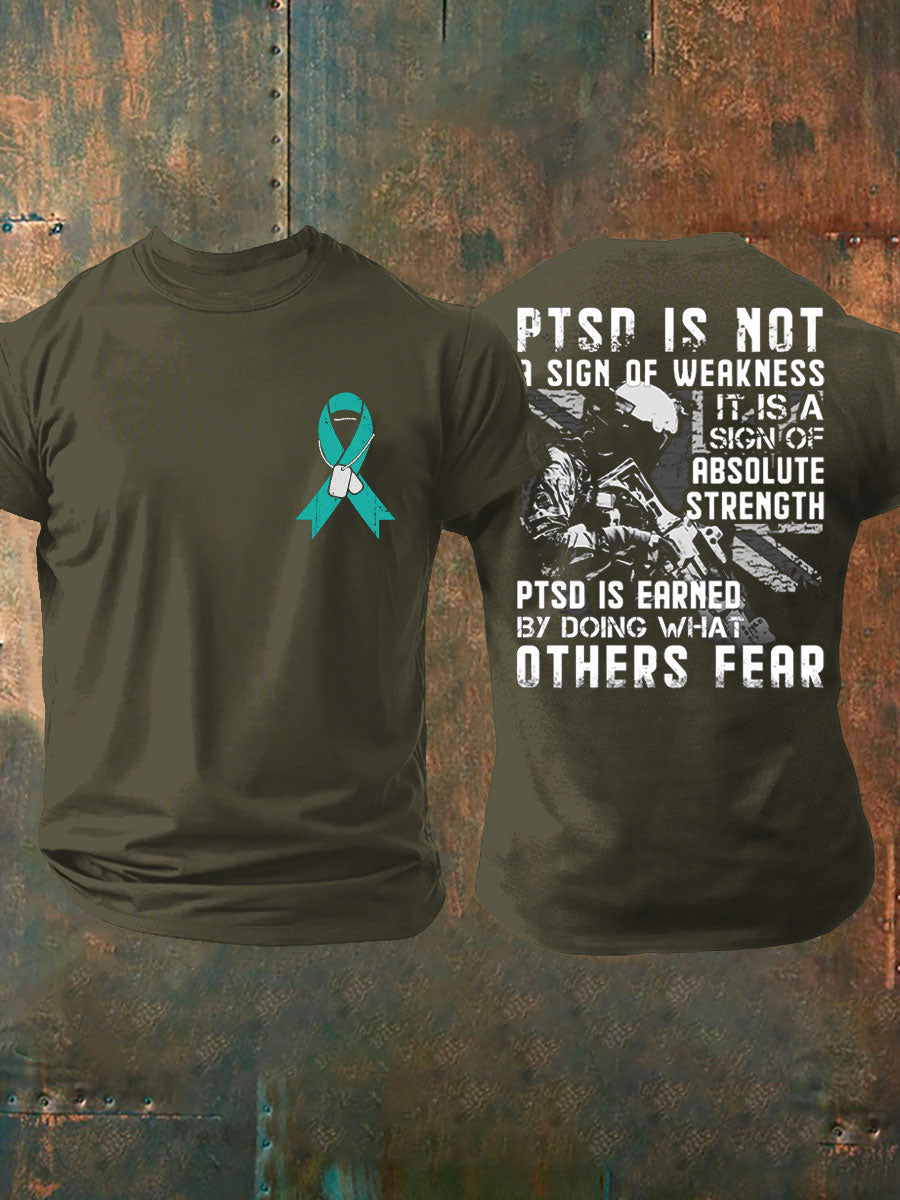 Men's PTSD Awareness Veteran T-shirt