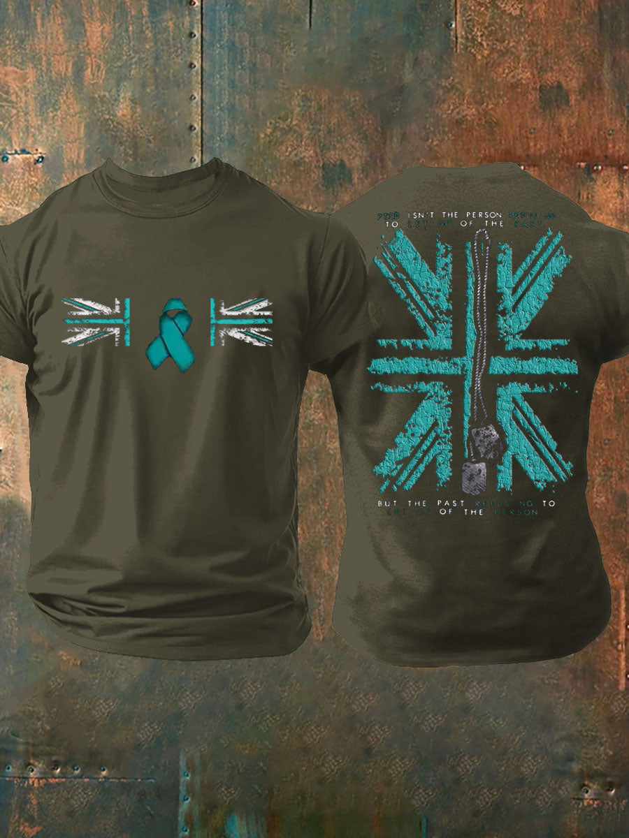 Men's PTSD Awareness Veteran Printed T-shirt