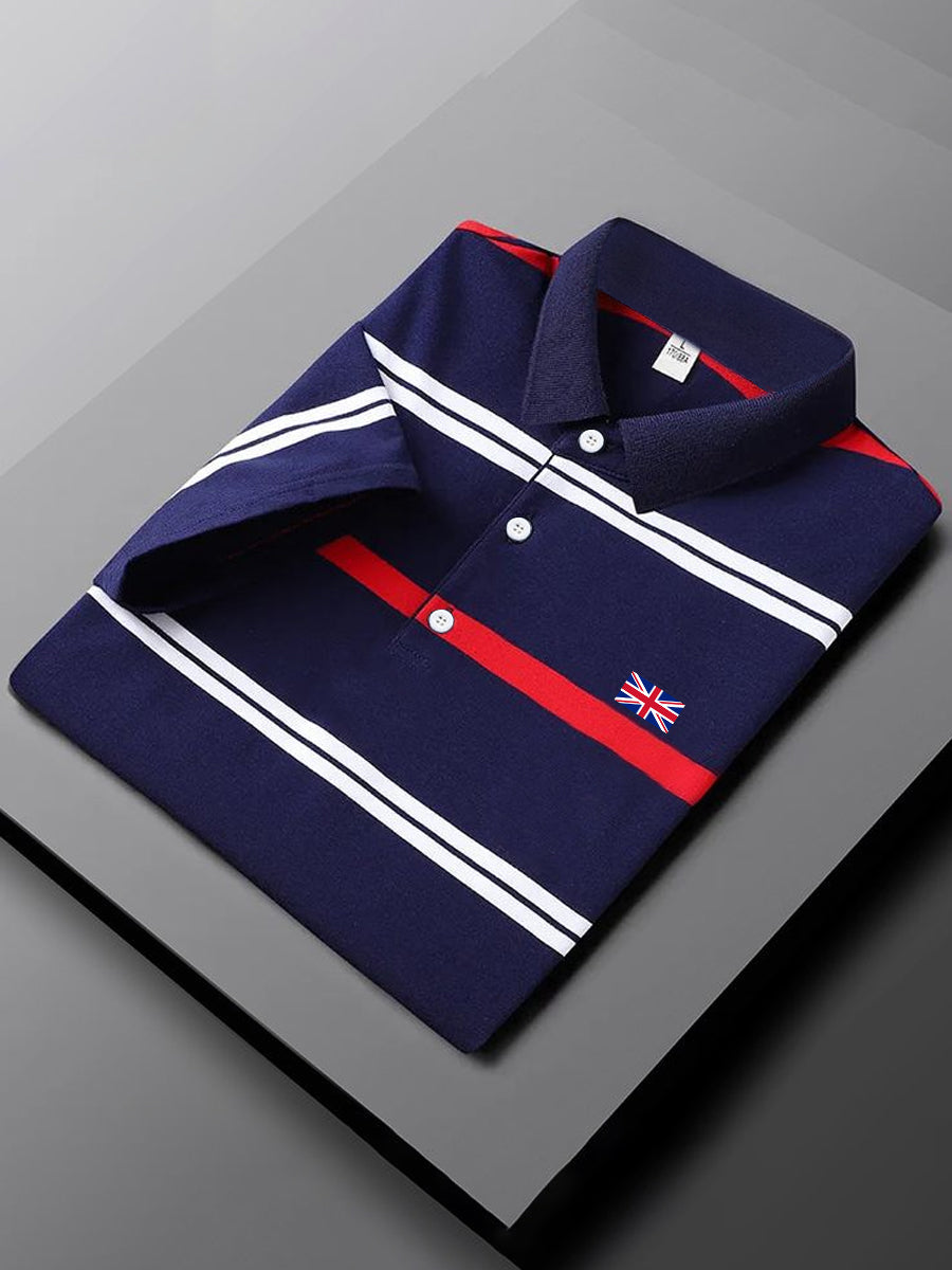 Men's UK Flag Stripes Print Casual Top