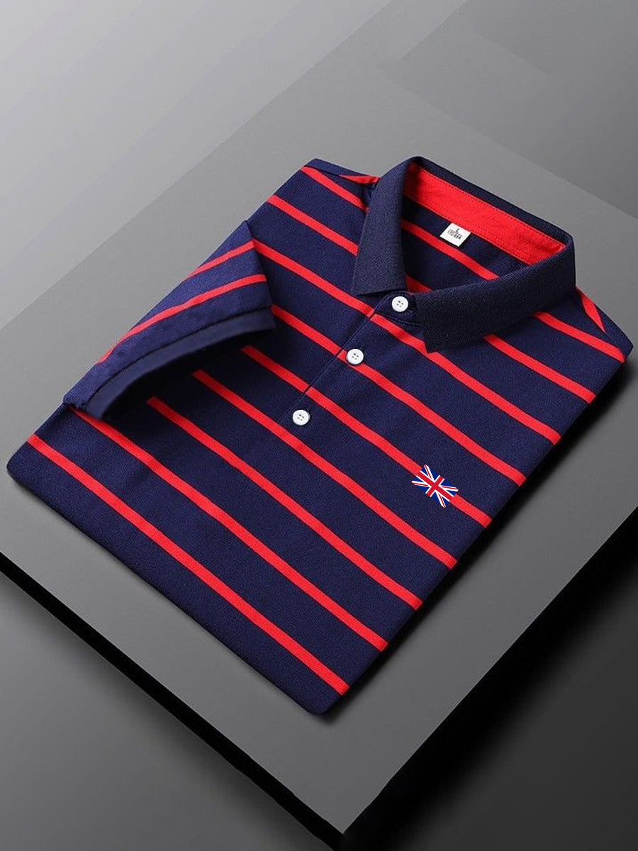 Men's UK Flag Stripes Print Casual Top