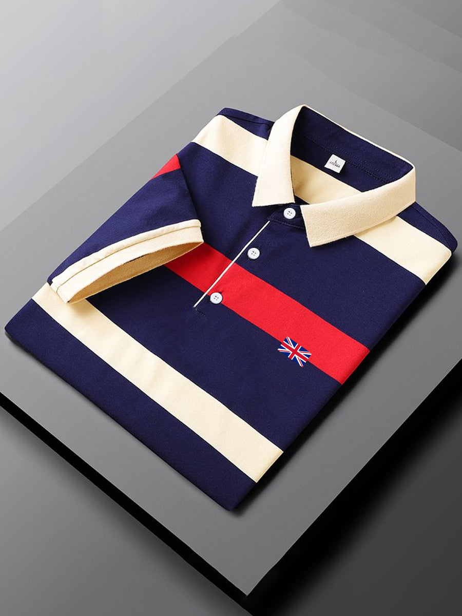 Men's UK Flag Stripes Print Casual Top