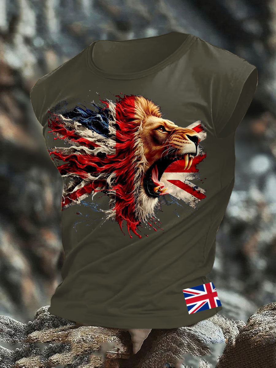 Men's UK Flag Lion Printed Vest