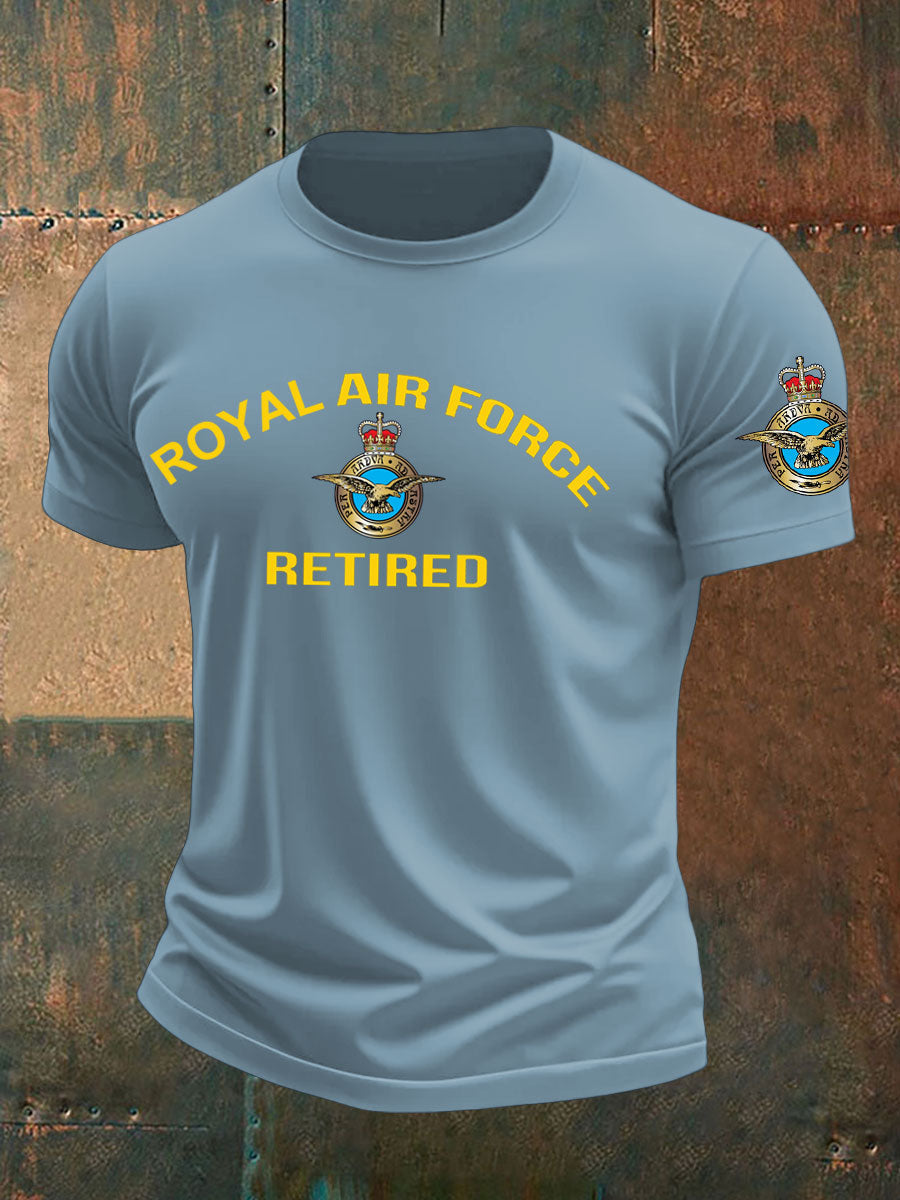 Men's British Veteran Retired Printed T-shirt