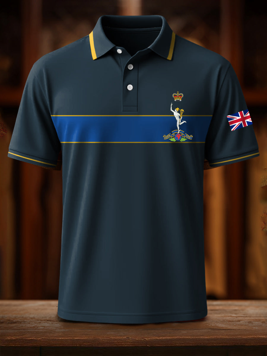 Men's Royal Corps Of Signals UK Falg Print Casual Top