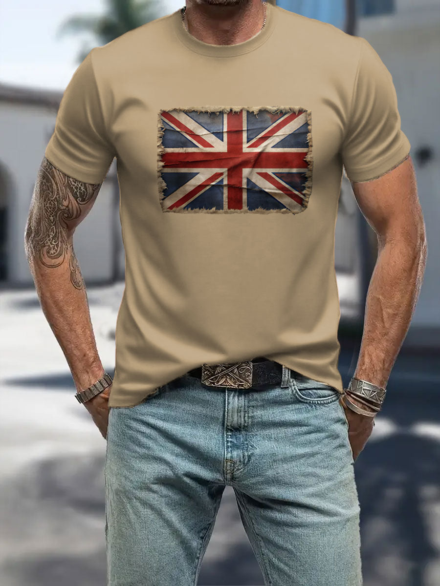Men's UK Patriotic Flag Printed T-shirt