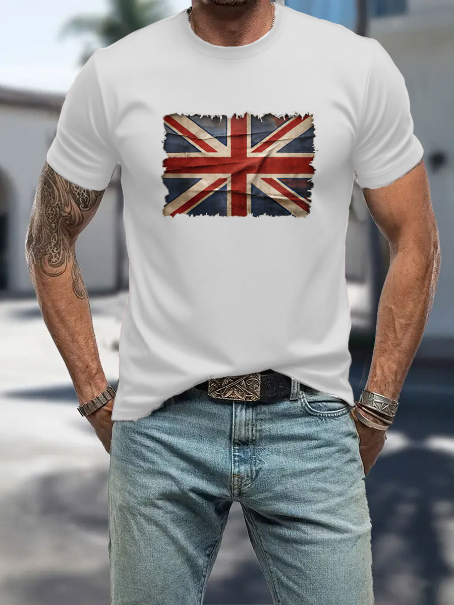 Men's UK Patriotic Flag Printed T-shirt