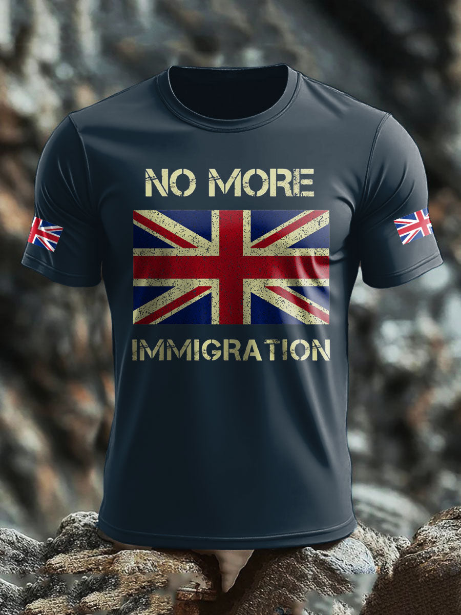 Men's UK Immigrant Stop Importing Start Deporting Printed T-shirt