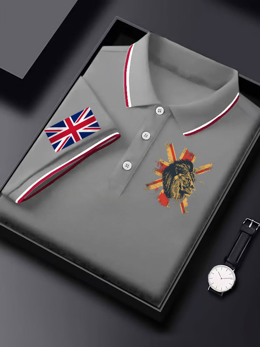 Men's Vintage England Flag Lion Casual Shirt