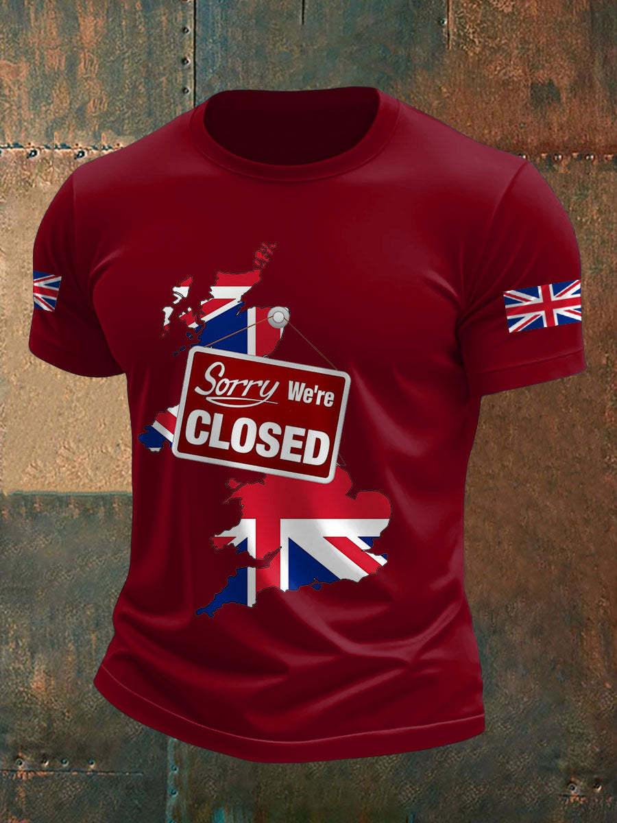 Men's UK Pride Flag Great Again Printed T-shirt