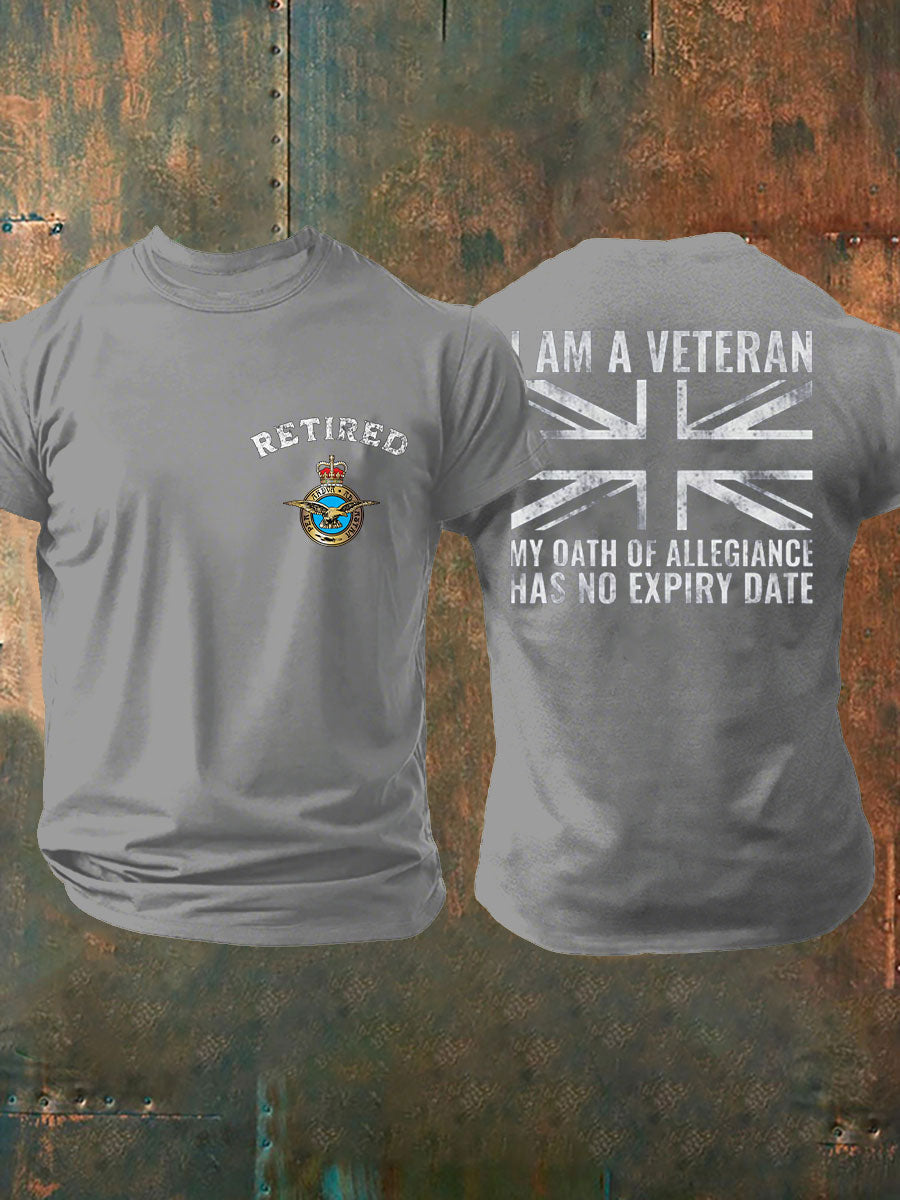 Men's Retired Air Force Veteran Printed T-shirt