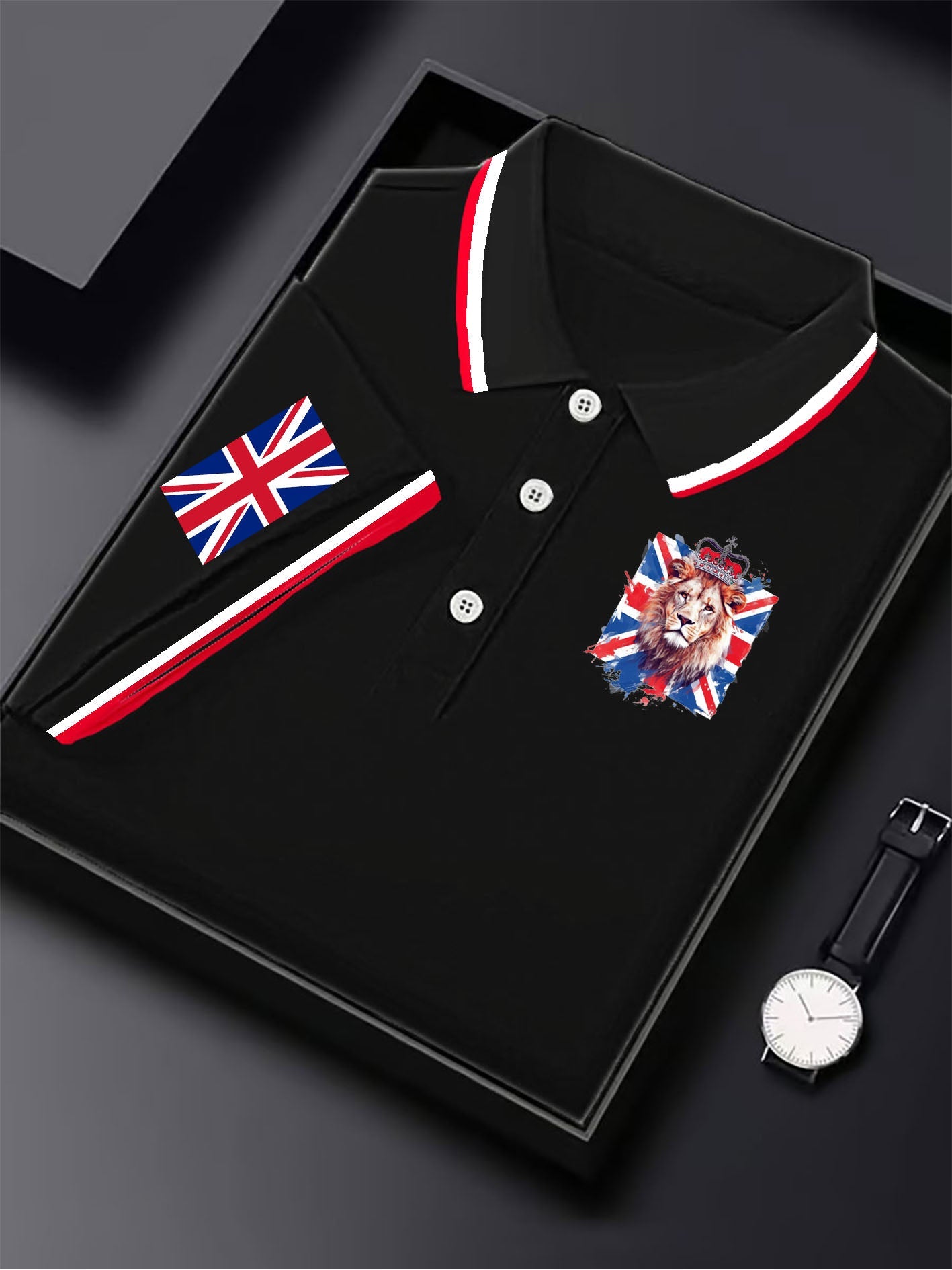 British business men's short sleeve shirt
