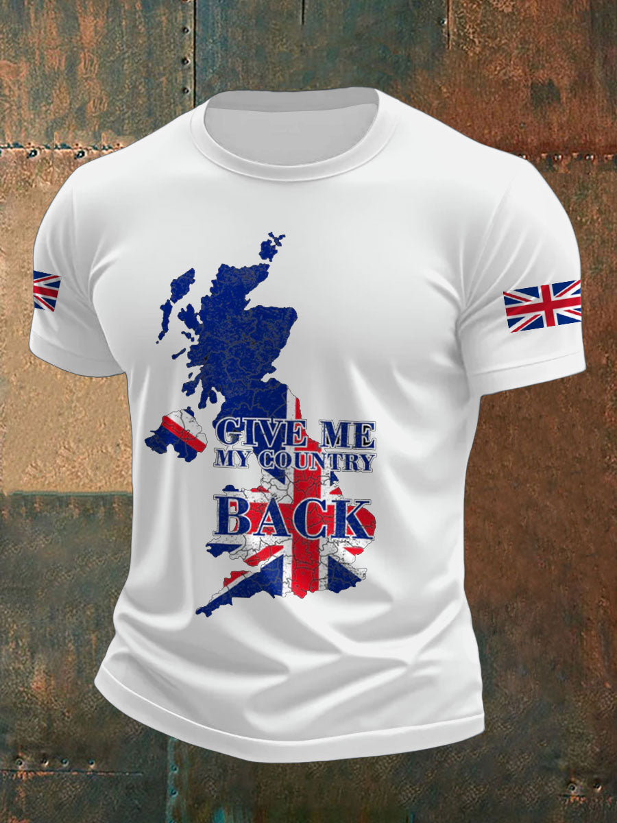 Men's UK Pride Flag Great Again Printed T-shirt