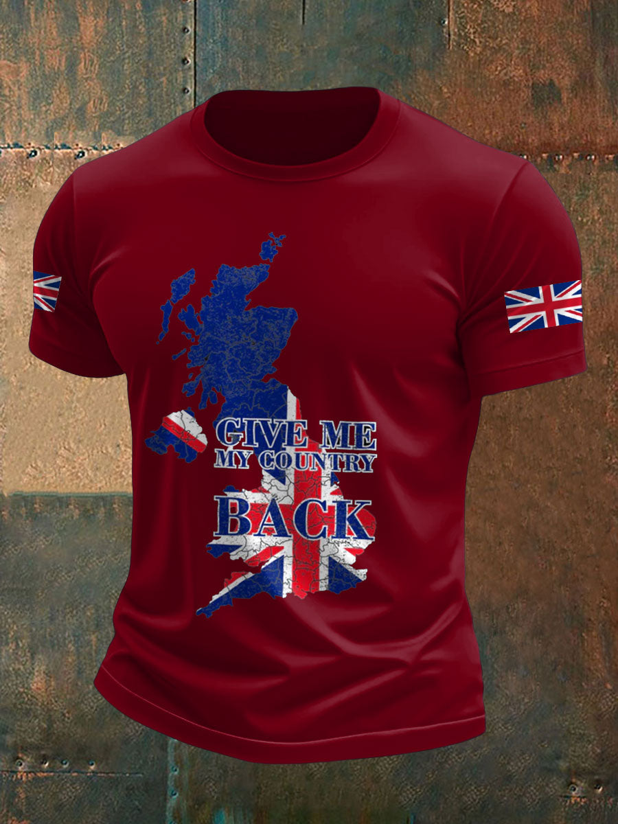 Men's UK Pride Flag Great Again Printed T-shirt