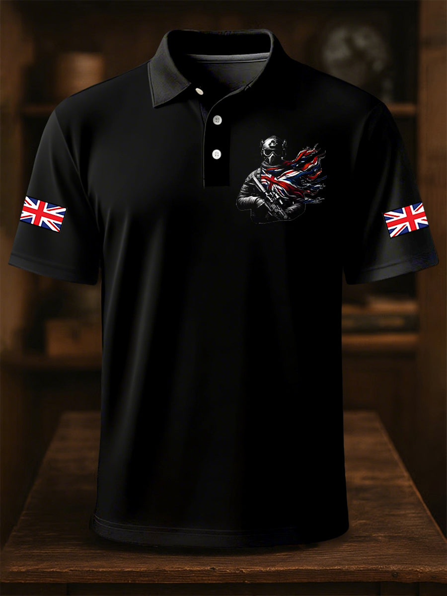 Men's Uk Patriot British Army Soldier  Short Sleeve Top
