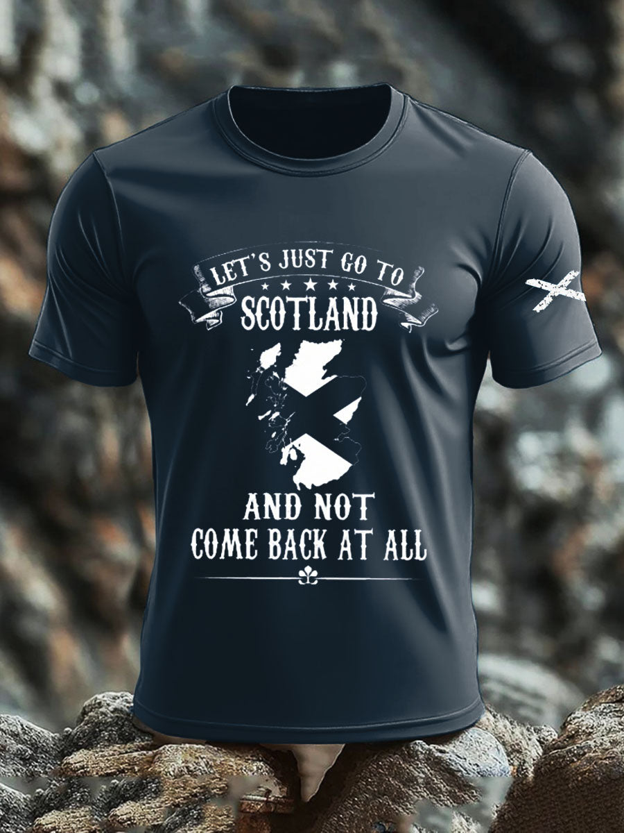 Men's Scotland United Kingdom Imitation Cotton Short-Sleeved Printed T-shirt
