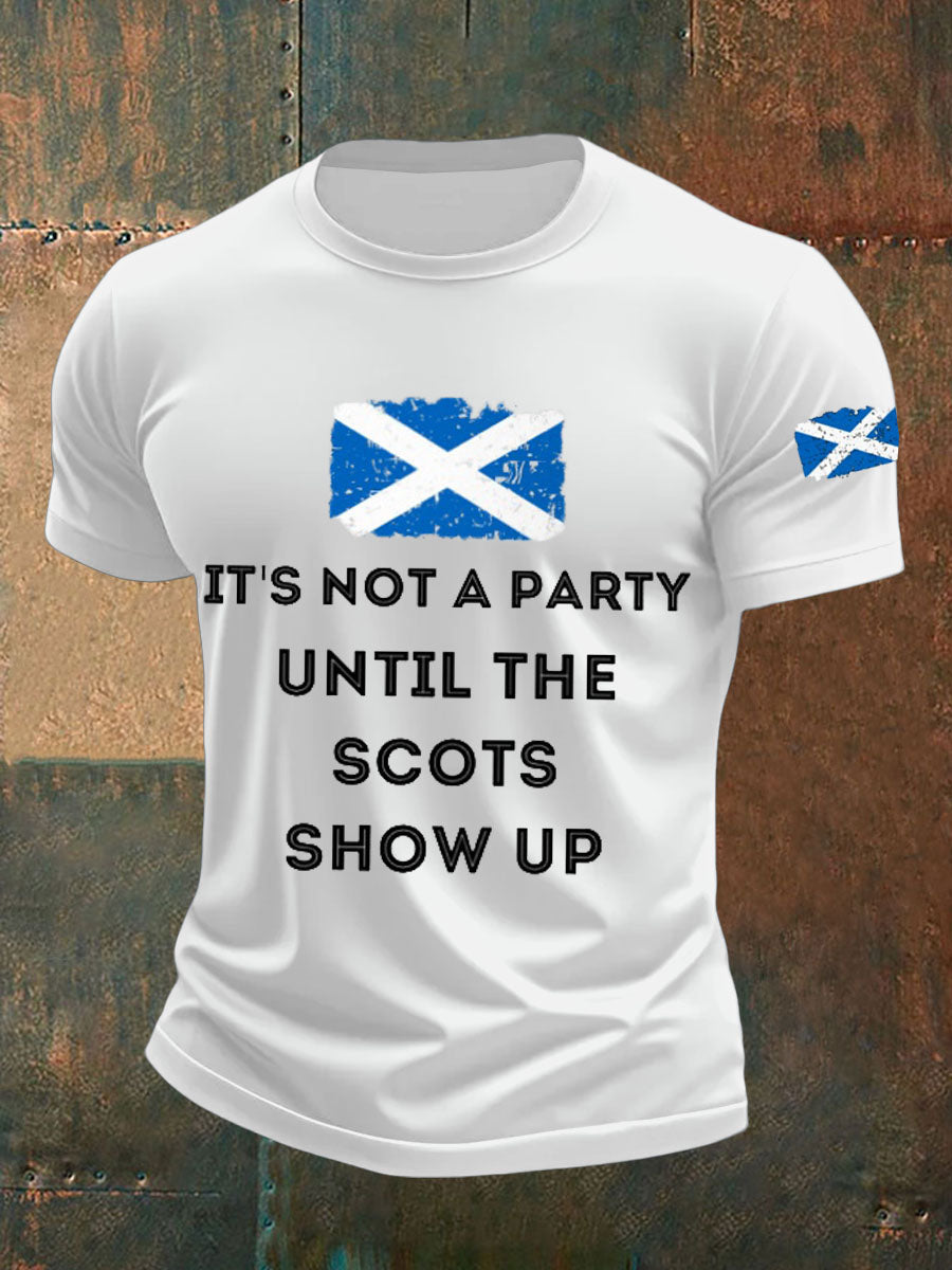 Men's Scotland United Kingdom Imitation Cotton Short-Sleeved Printed T-shirt