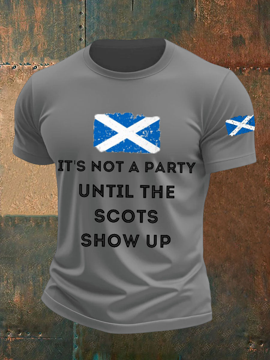 Men's Scotland United Kingdom Imitation Cotton Short-Sleeved Printed T-shirt