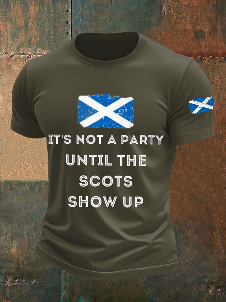 Men's Scotland United Kingdom Imitation Cotton Short-Sleeved Printed T-shirt