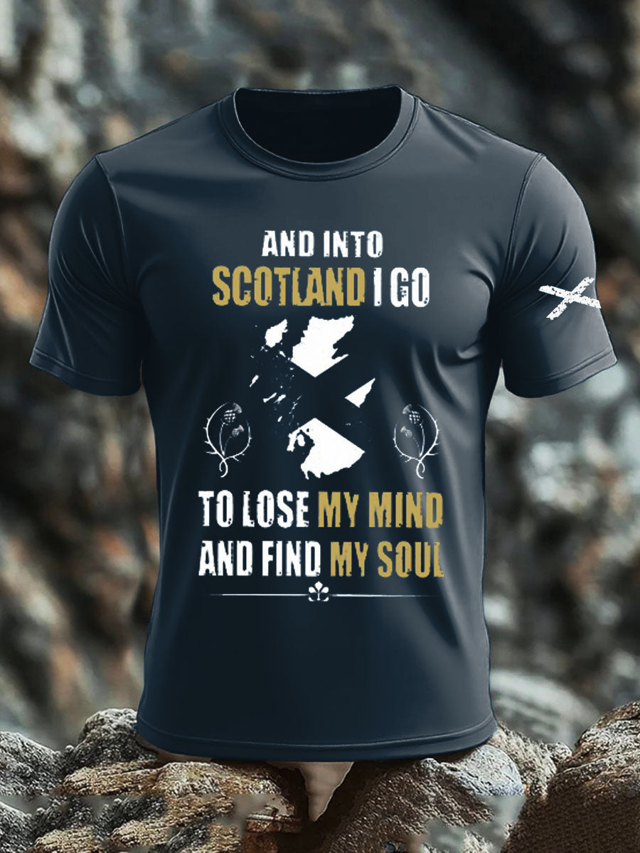 Men's Scotland United Kingdom Imitation Cotton Short-Sleeved Printed T-shirt