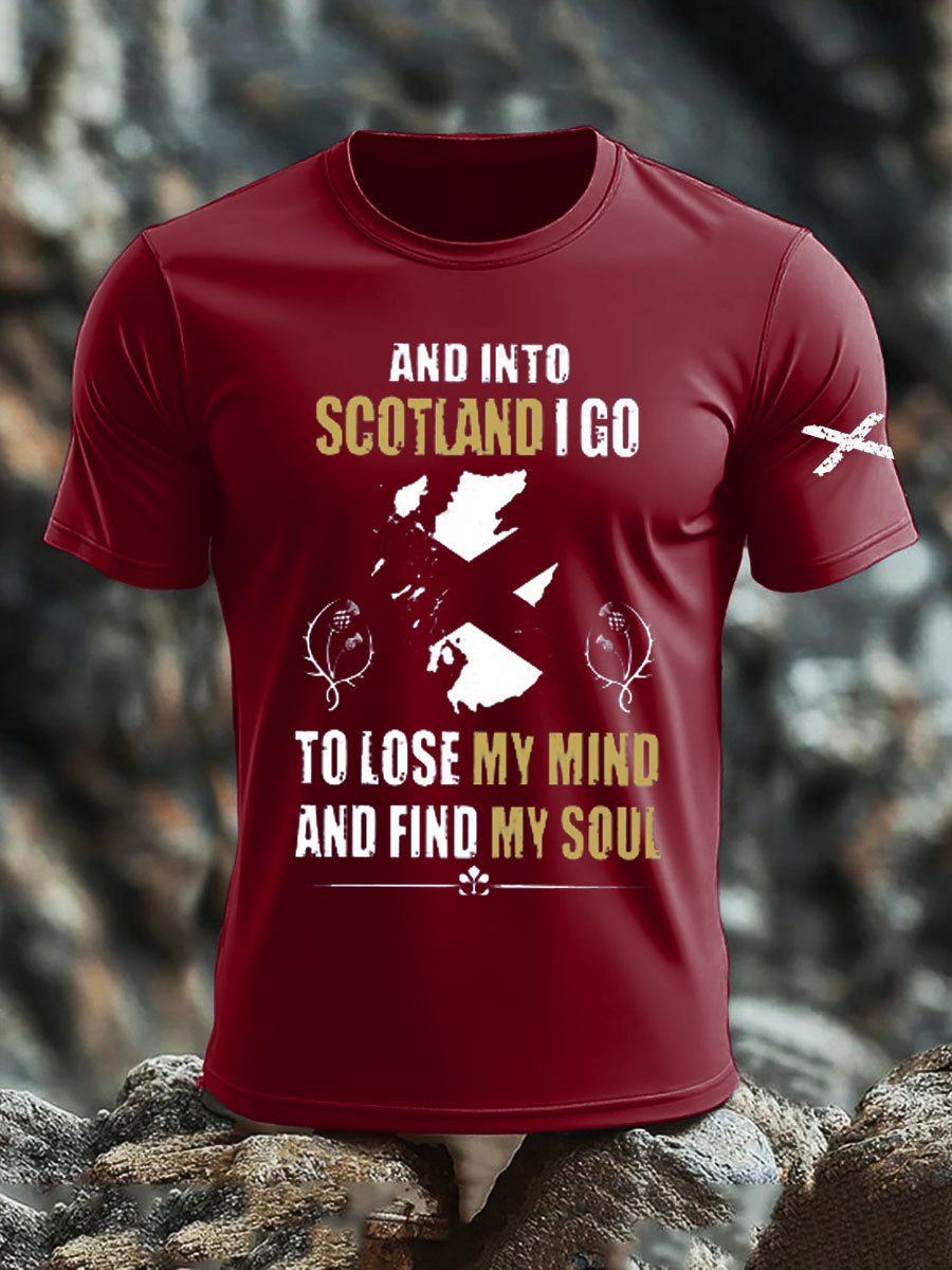Men's Scotland United Kingdom Imitation Cotton Short-Sleeved Printed T-shirt