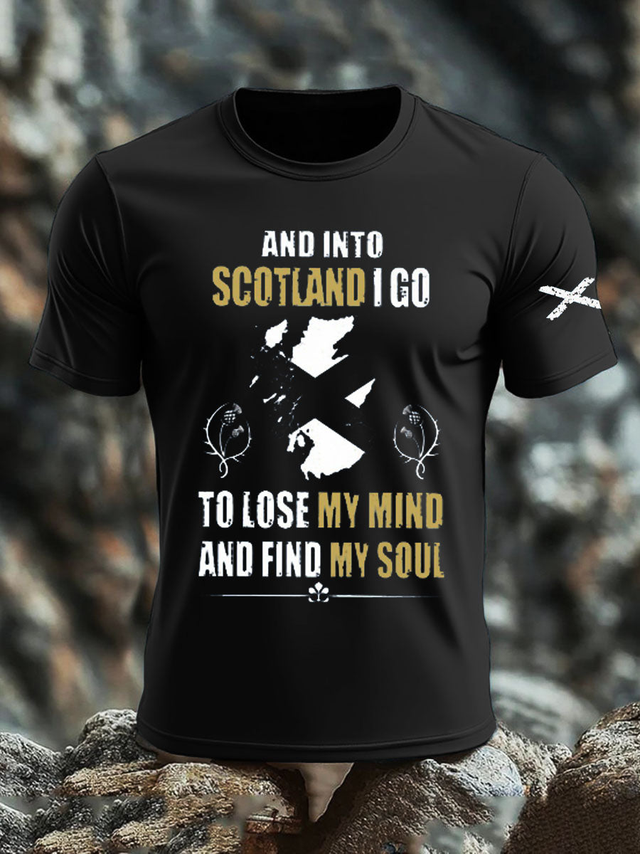 Men's Scotland United Kingdom Imitation Cotton Short-Sleeved Printed T-shirt